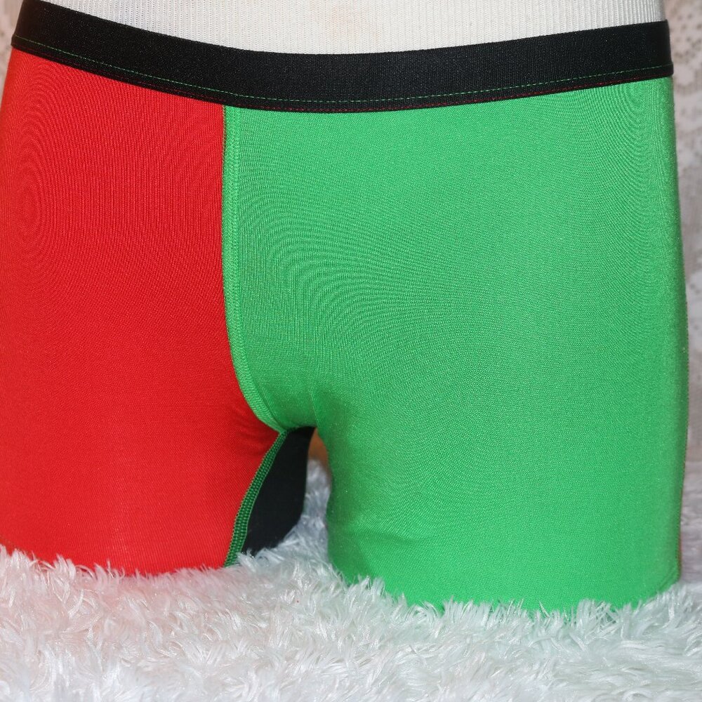 MeUndies ladies boyshorts colorblock red/green medium
